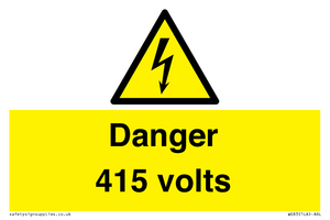 Danger 415 volts